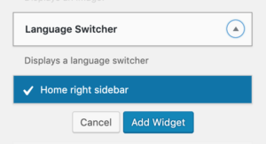 Language Switcher(Widget)
